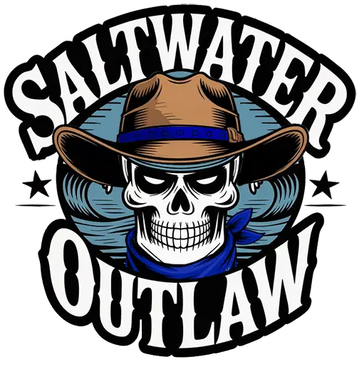 Saltwater Outlaw skull logo