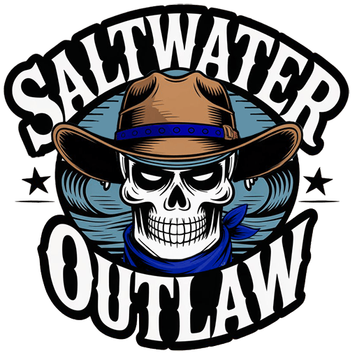 Saltwater Outlaw skull logo